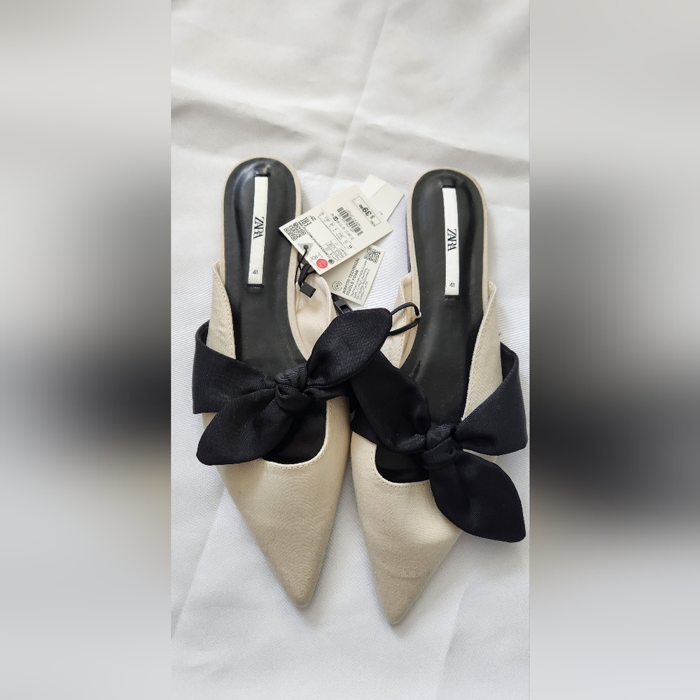 ZARA Pointed Toe Mules, NWT